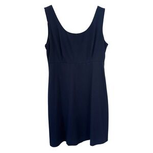 BP Nordstrom Mini Dress‎ Vintage 90s Navy Blue Rayon Blend Solid Size M